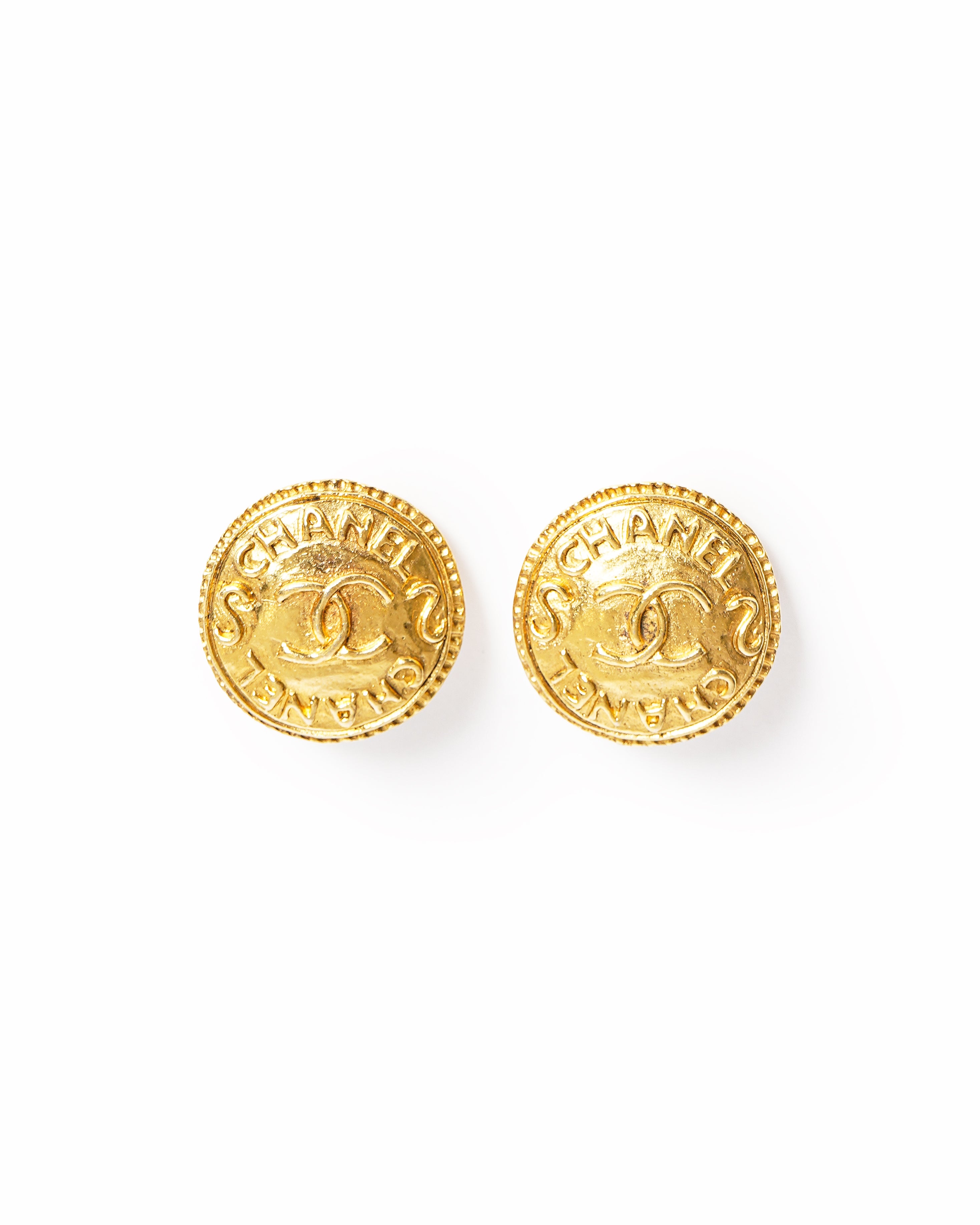 Vintage Chanel Coco Mark CC Coin earrings - beg borrow steal studio