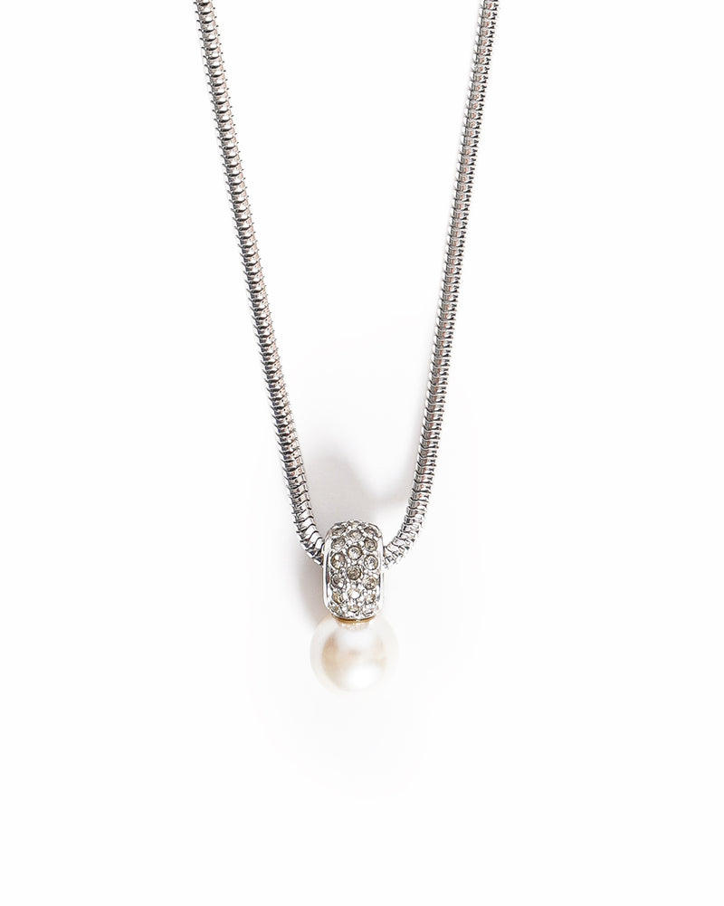 Vintage Christian Dior Pearl & Crystal Pendant