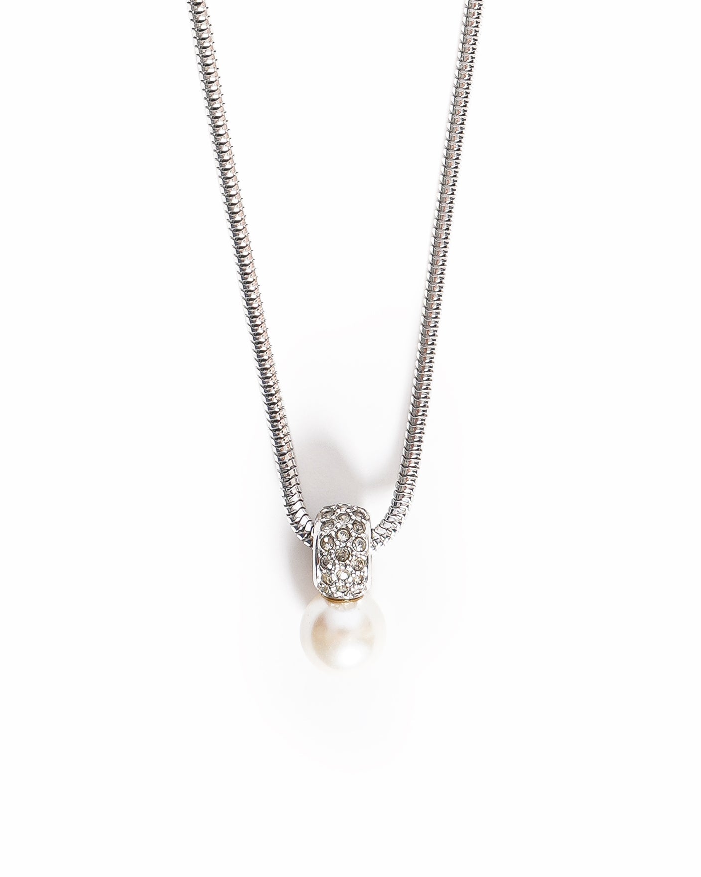 Vintage Christian Dior Pearl & Crystal Pendant