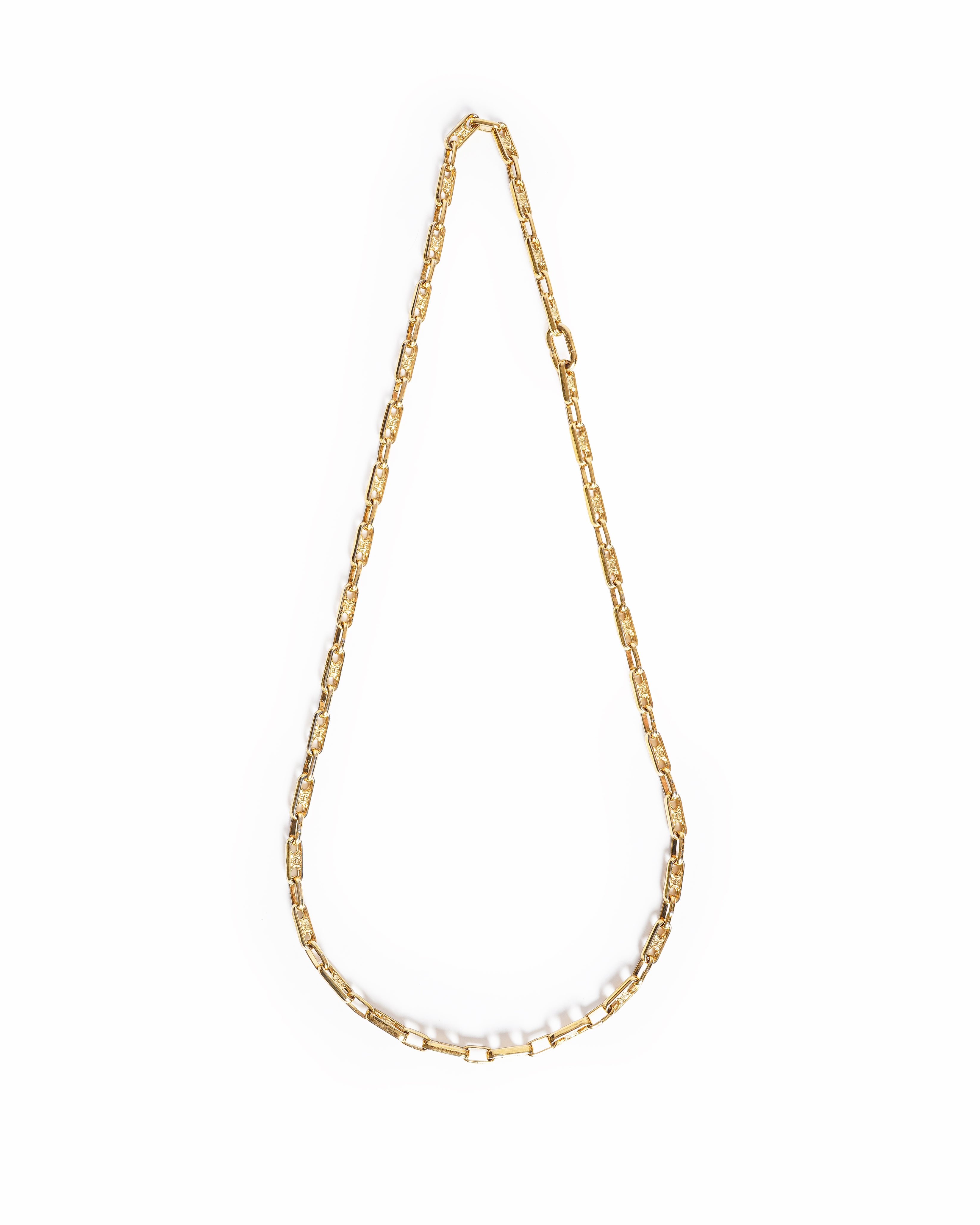 Vintage Celine Triomphe Link Chain Necklace