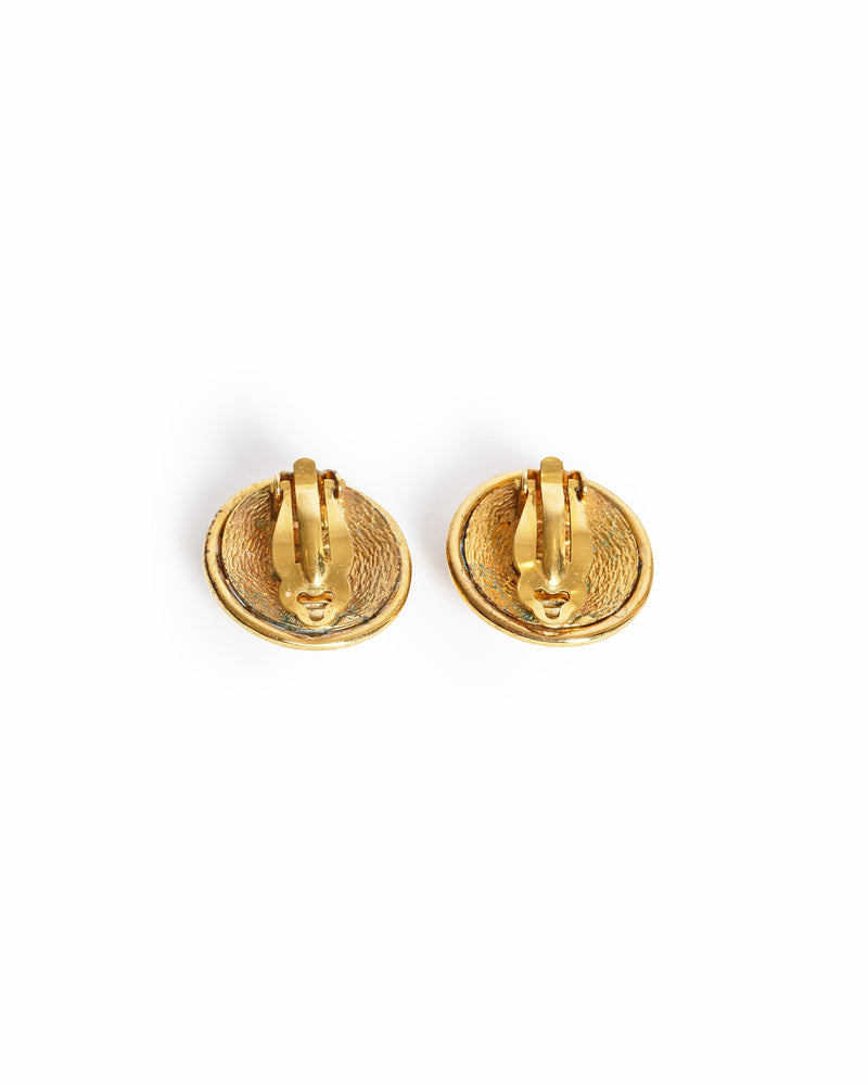 Vintage Chanel Quarters CC Cut-Out Earrings, - beg borrow steal studio