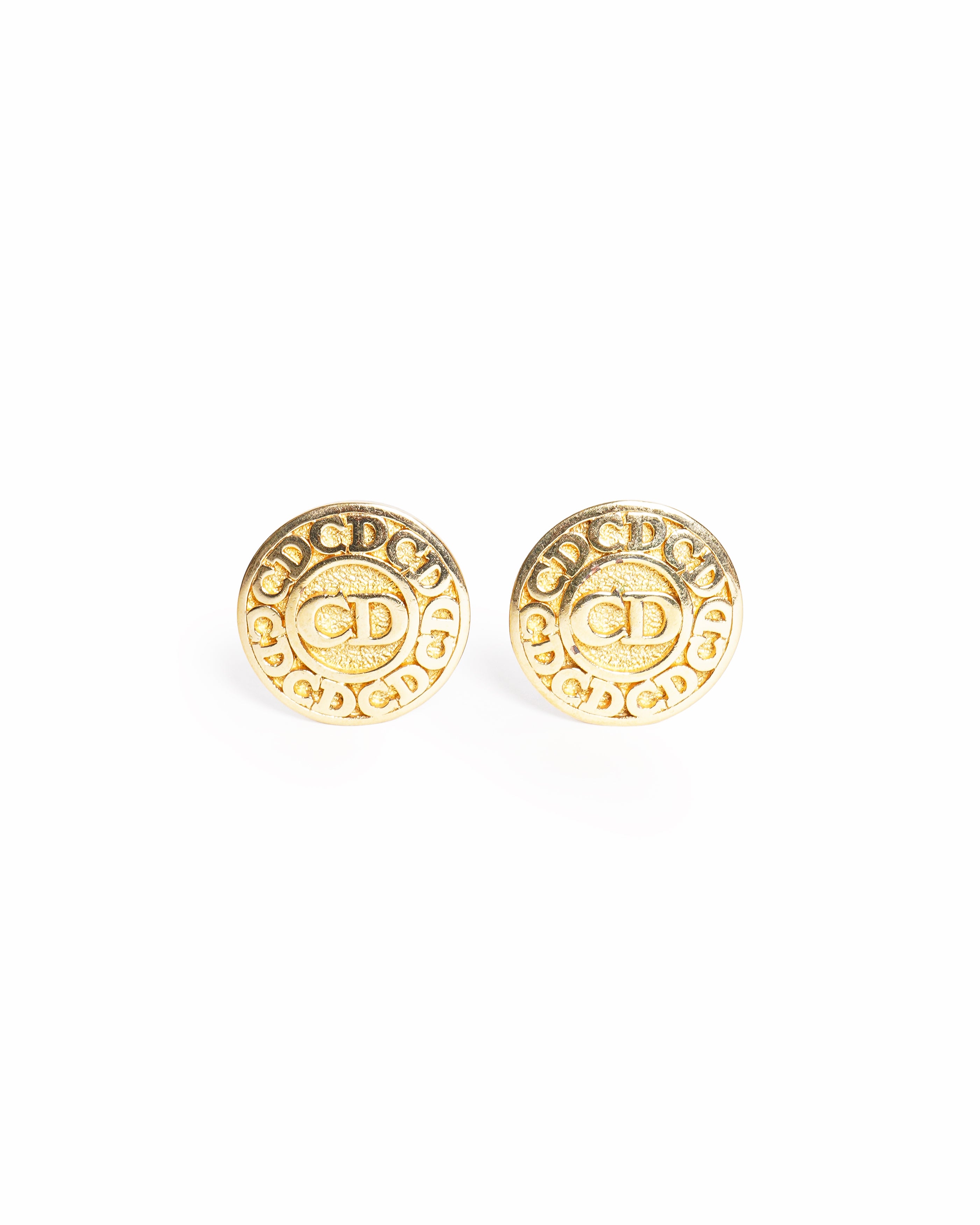 Vintage Christian Dior Monogram CD Logo Earrings