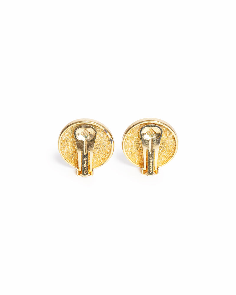 Vintage Christian Dior Monogram CD Logo Earrings