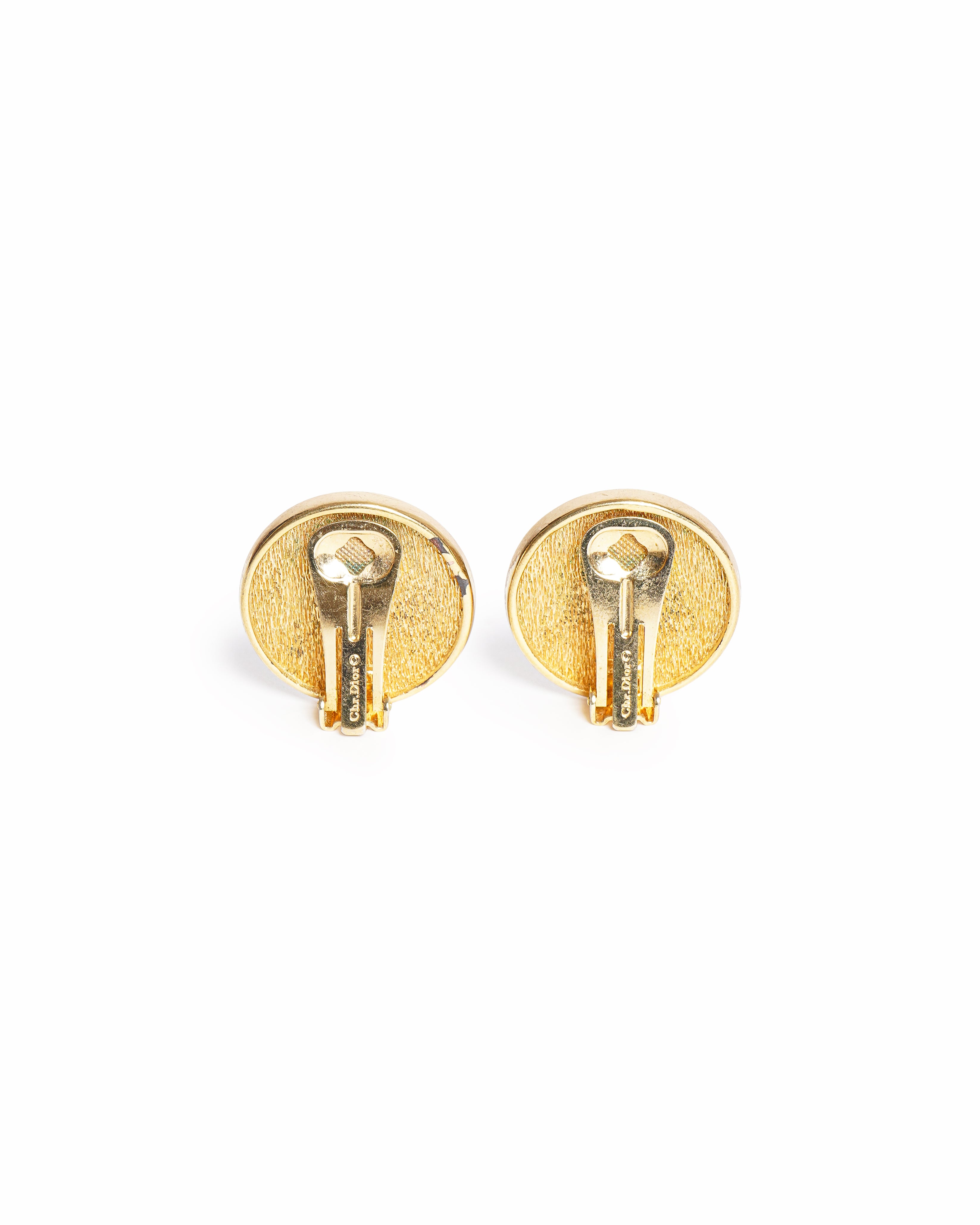 Vintage Christian Dior Monogram CD Logo Earrings