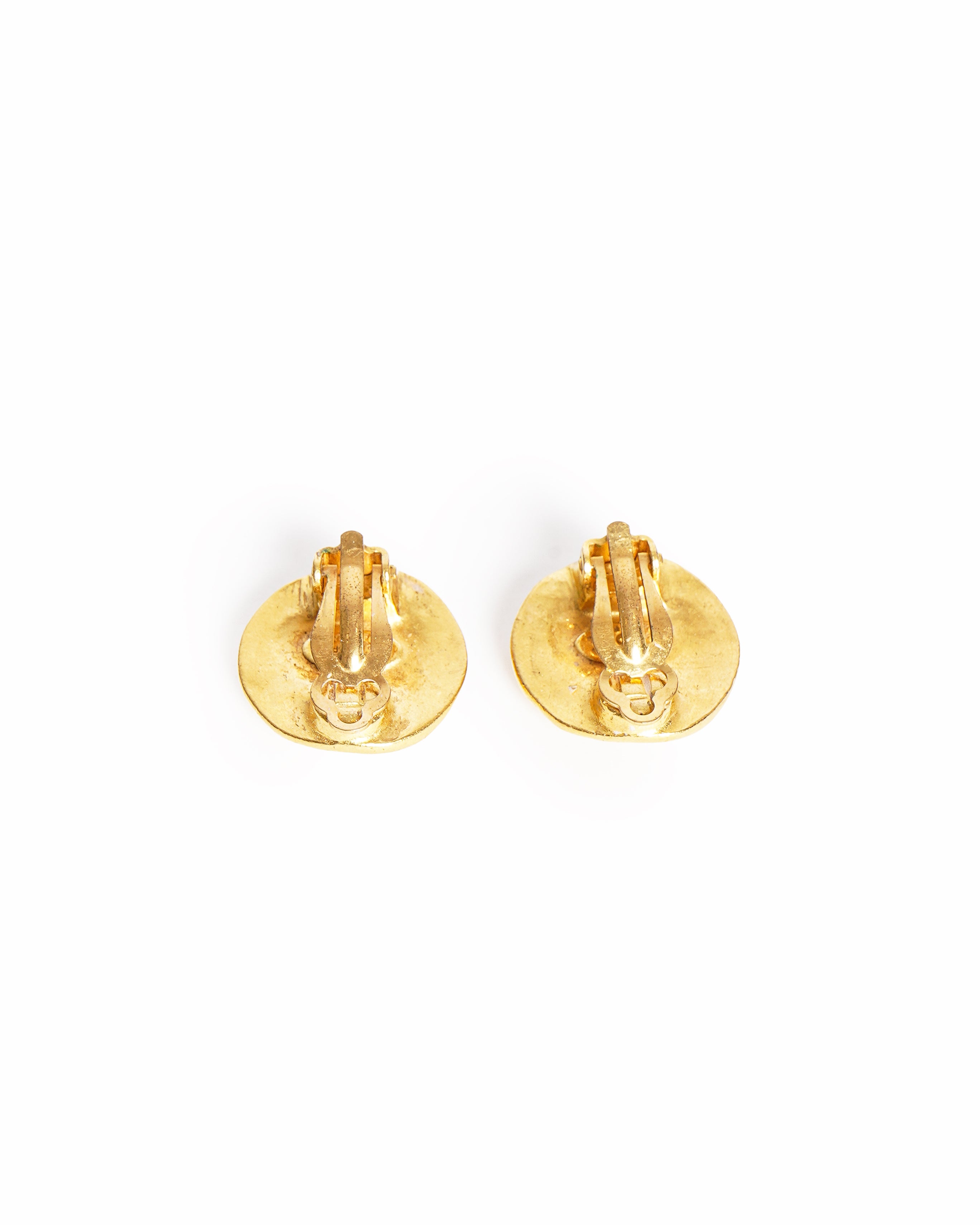 Vintage Chanel CC logo Round Earrings - beg borrow steal studio