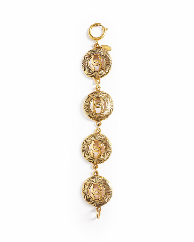 Vintage Chanel CC Medallion Link Bracelet