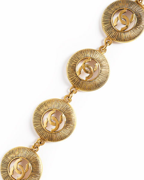Vintage Chanel CC Medallion Link Bracelet