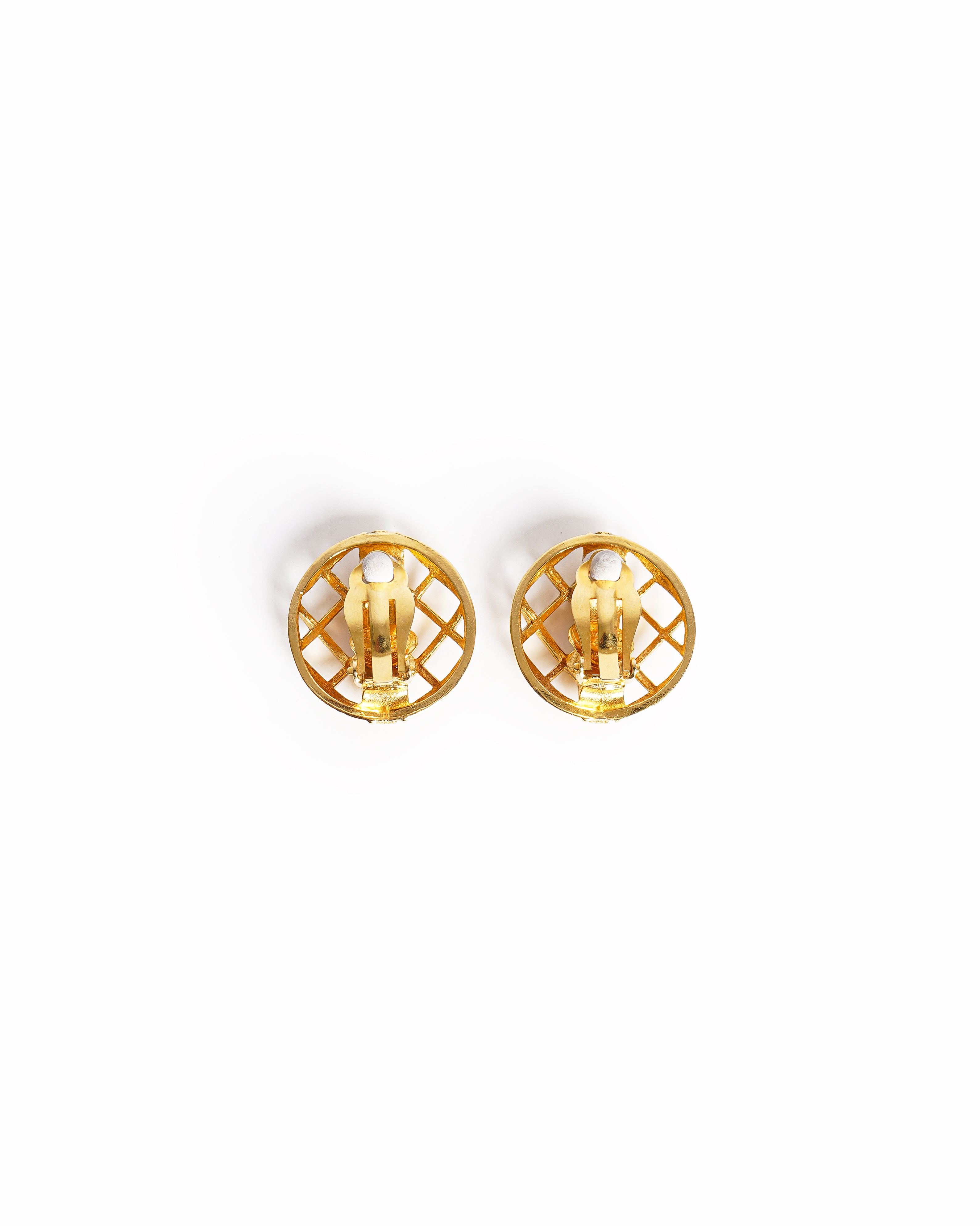 Vintage Chanel Logo  Earrings - beg borrow steal studio