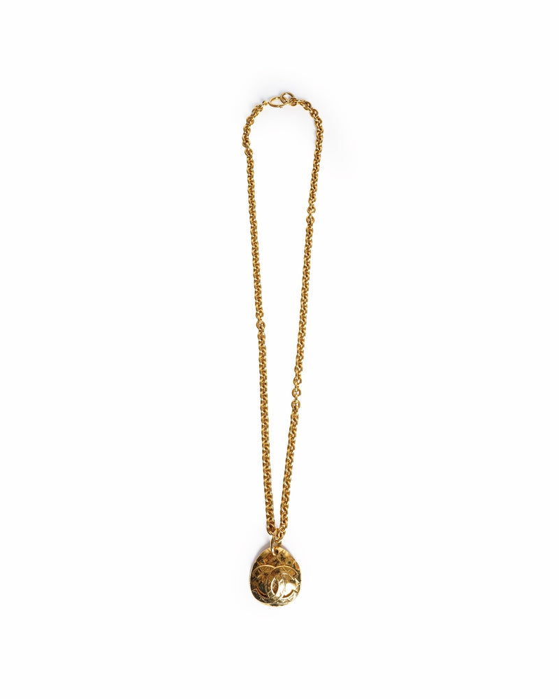 Vintage Chanel CC Logos Charm Chain Necklace