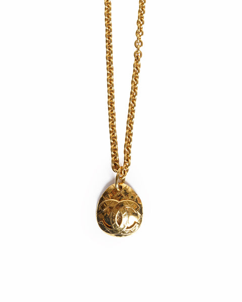Vintage Chanel CC Logos Charm Chain Necklace
