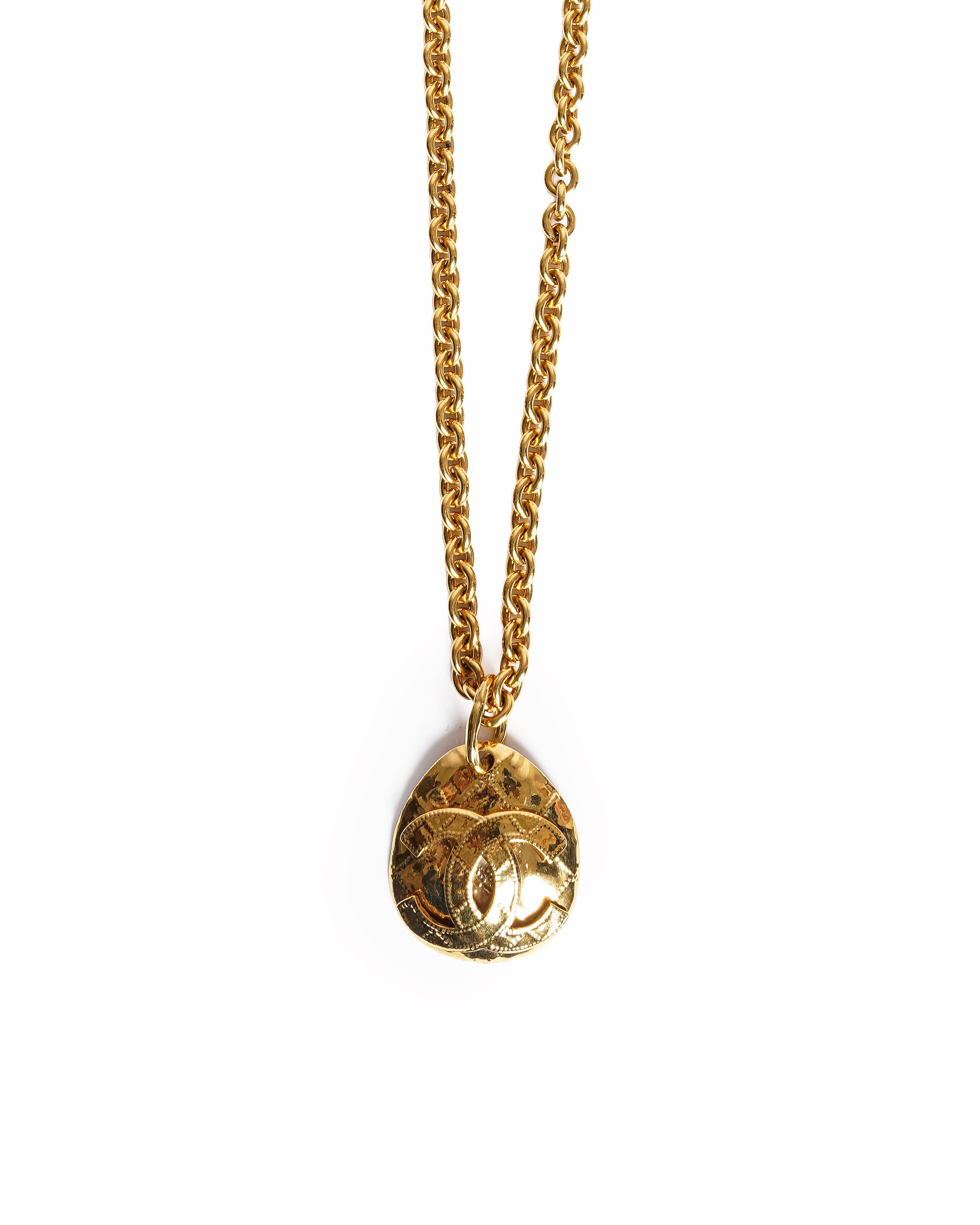 Vintage Chanel CC Logos Charm Chain Necklace