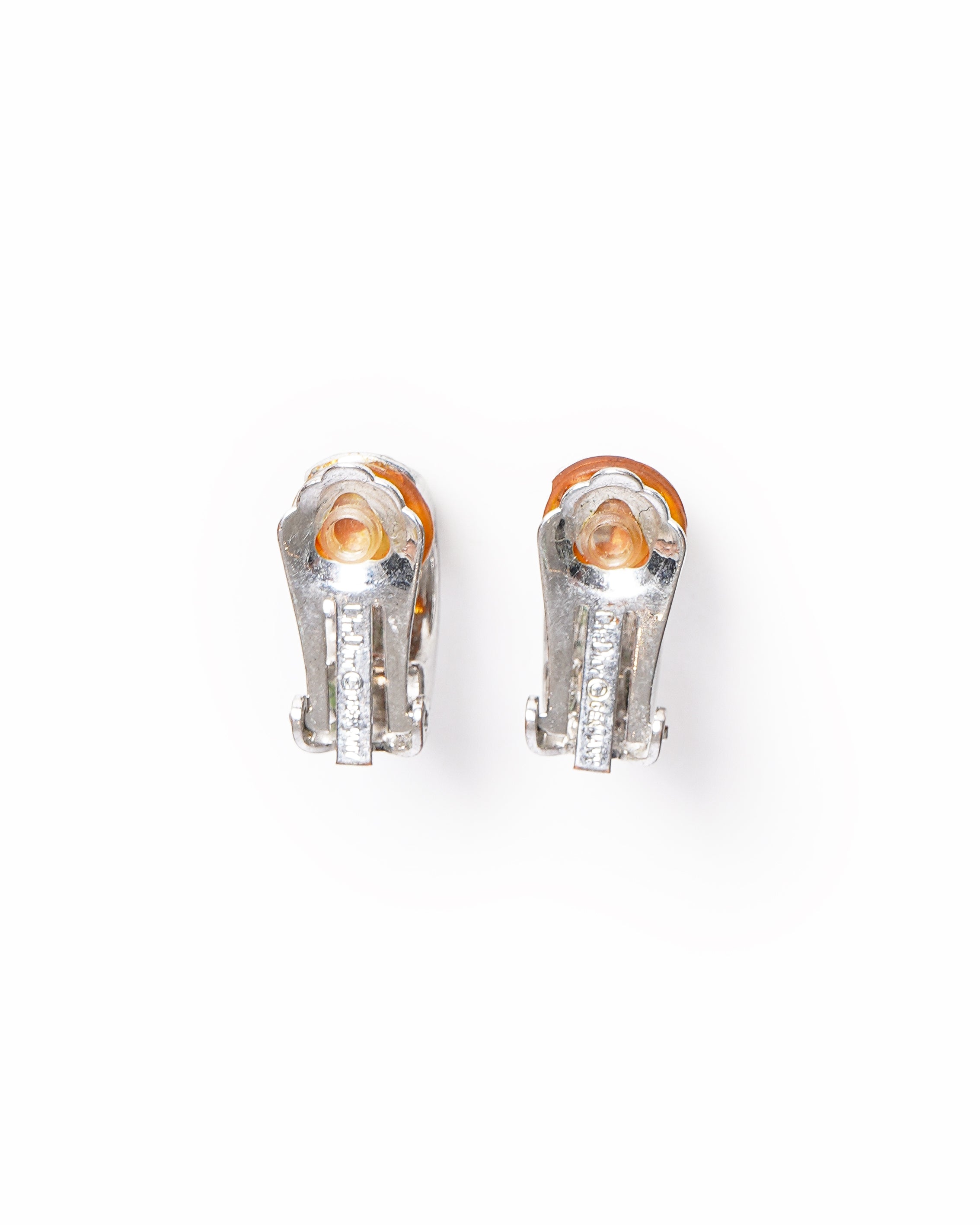 Vintage Christian Dior Textured Basketweave Hoop Earrings