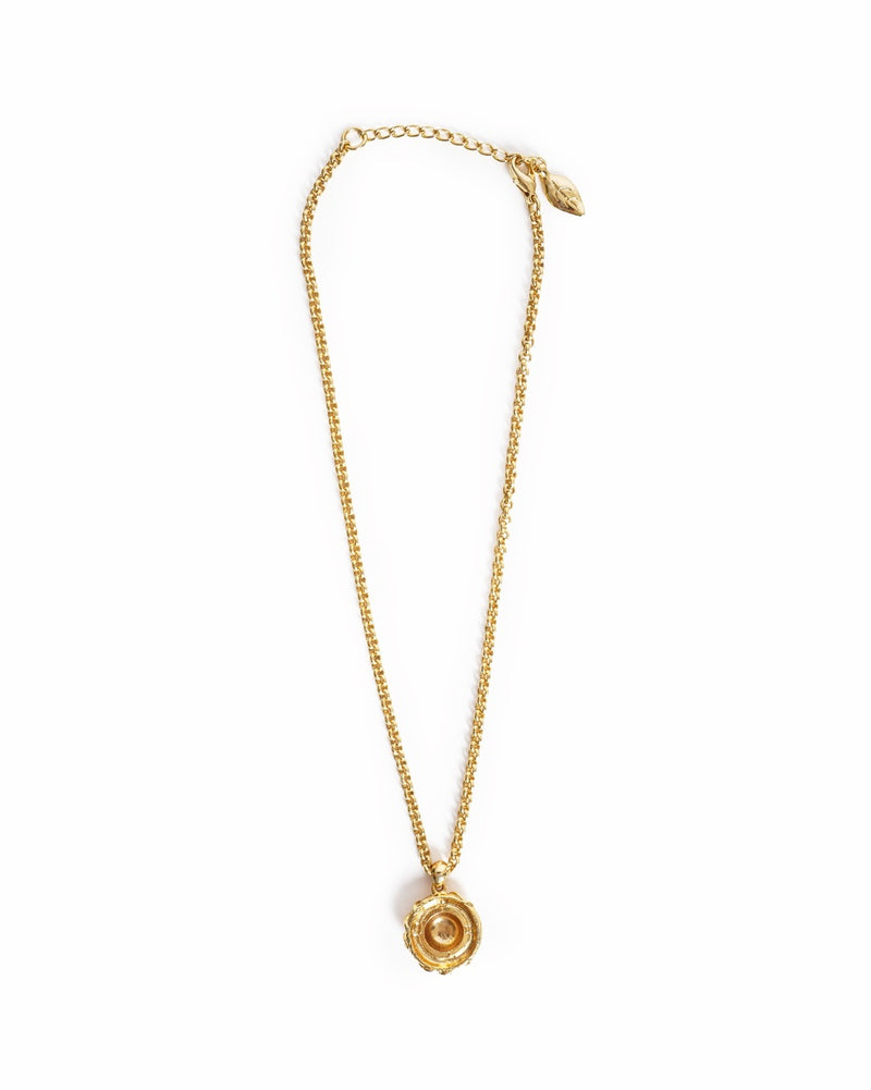 Vintage Kenzo Paris Woven Medallion Pendant Necklace