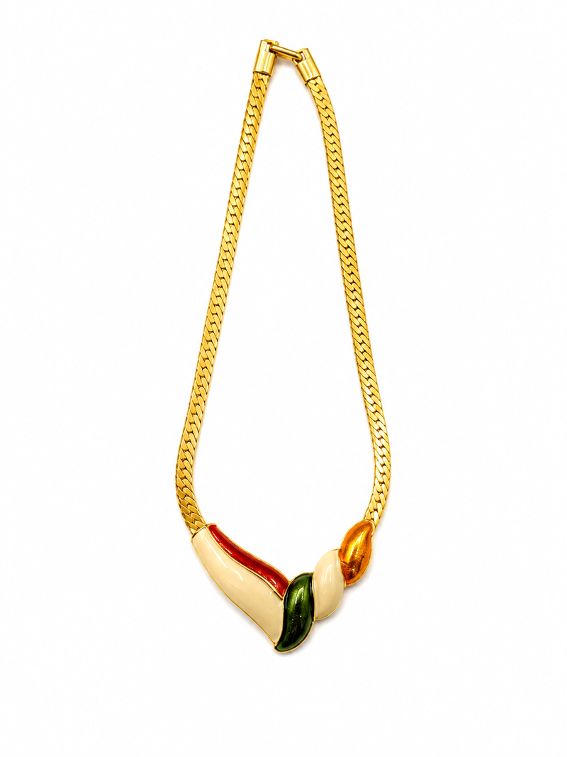 Vintage Enamel Necklace