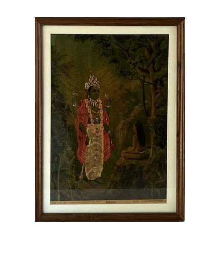Vintage Raja Ravi Varma Dhruva Narayana Oleograph (No. 225)