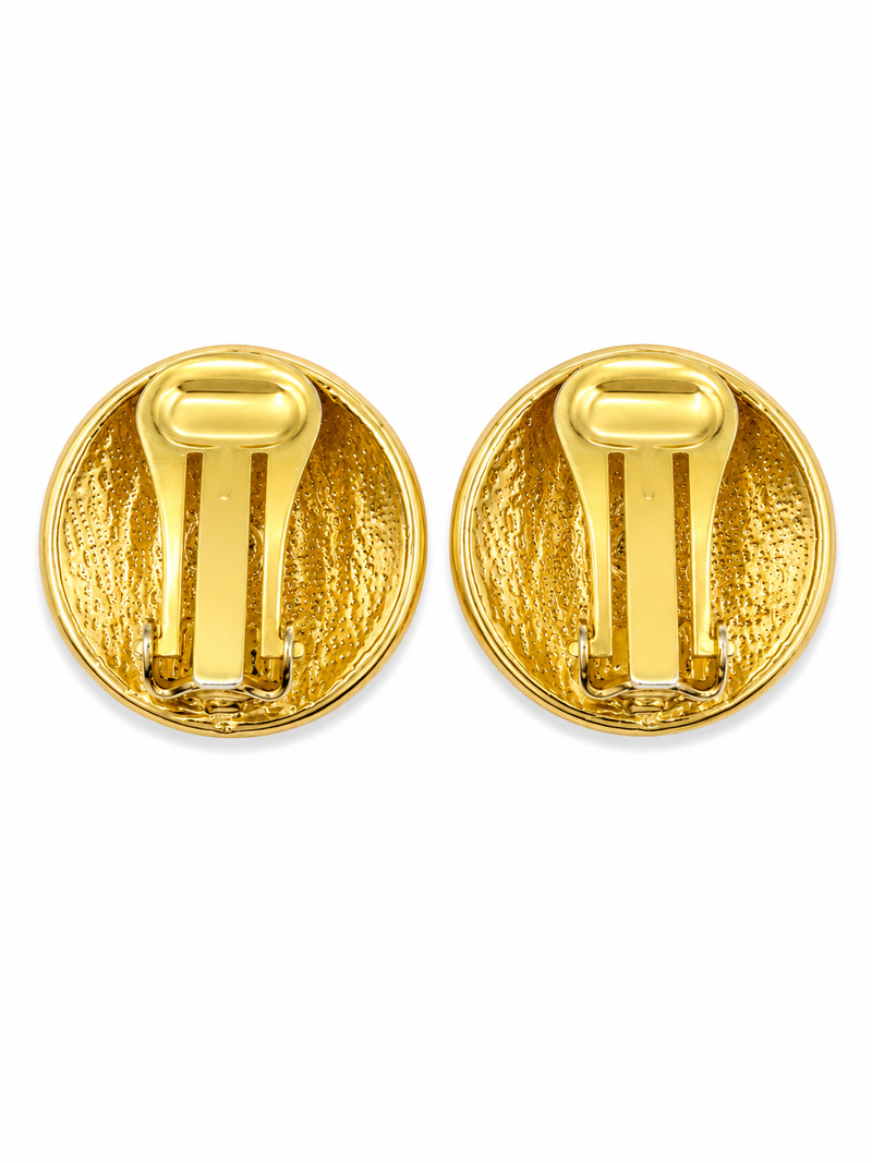 Vintage Red Enamel Earrings
