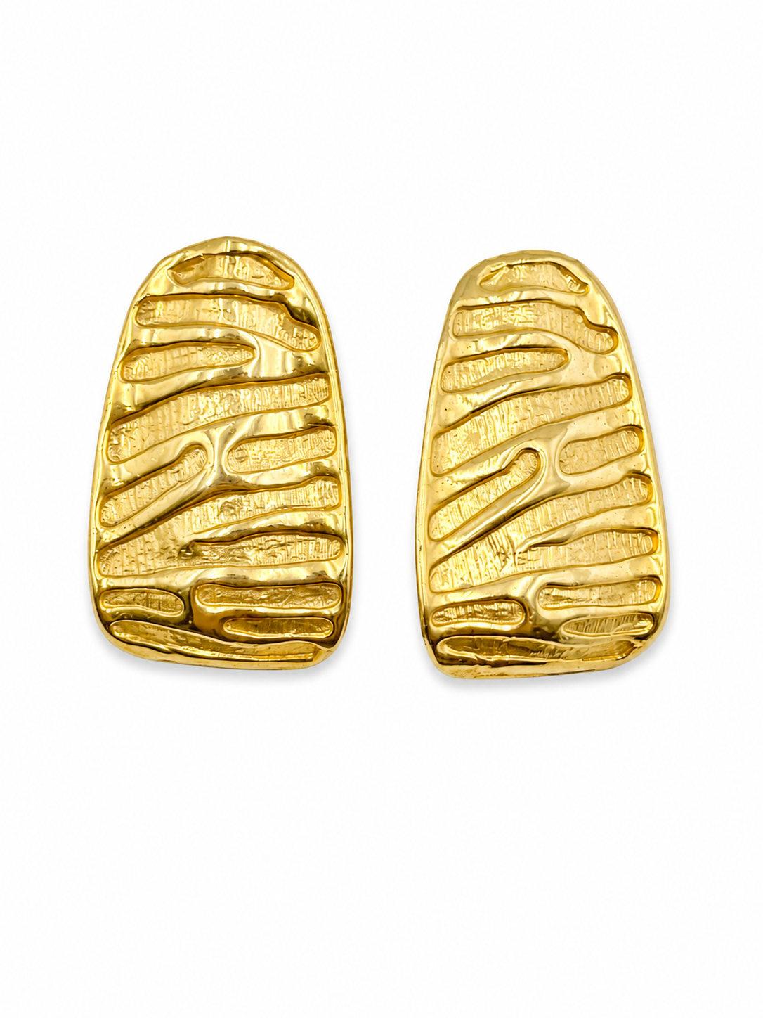 Vintage Gold Plated Statement Earrings