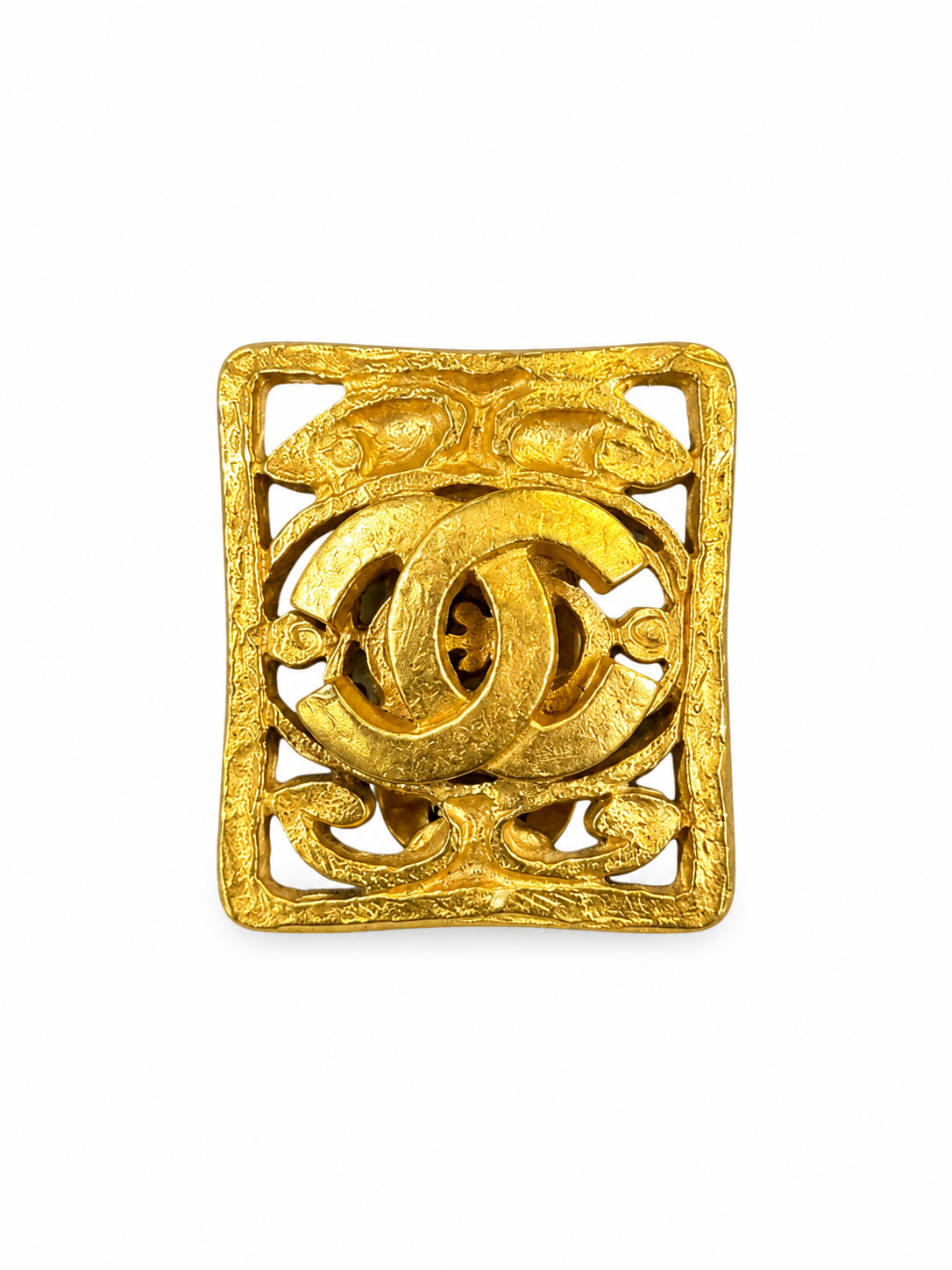 Vintage Chanel  Cc and gold plated Earrings