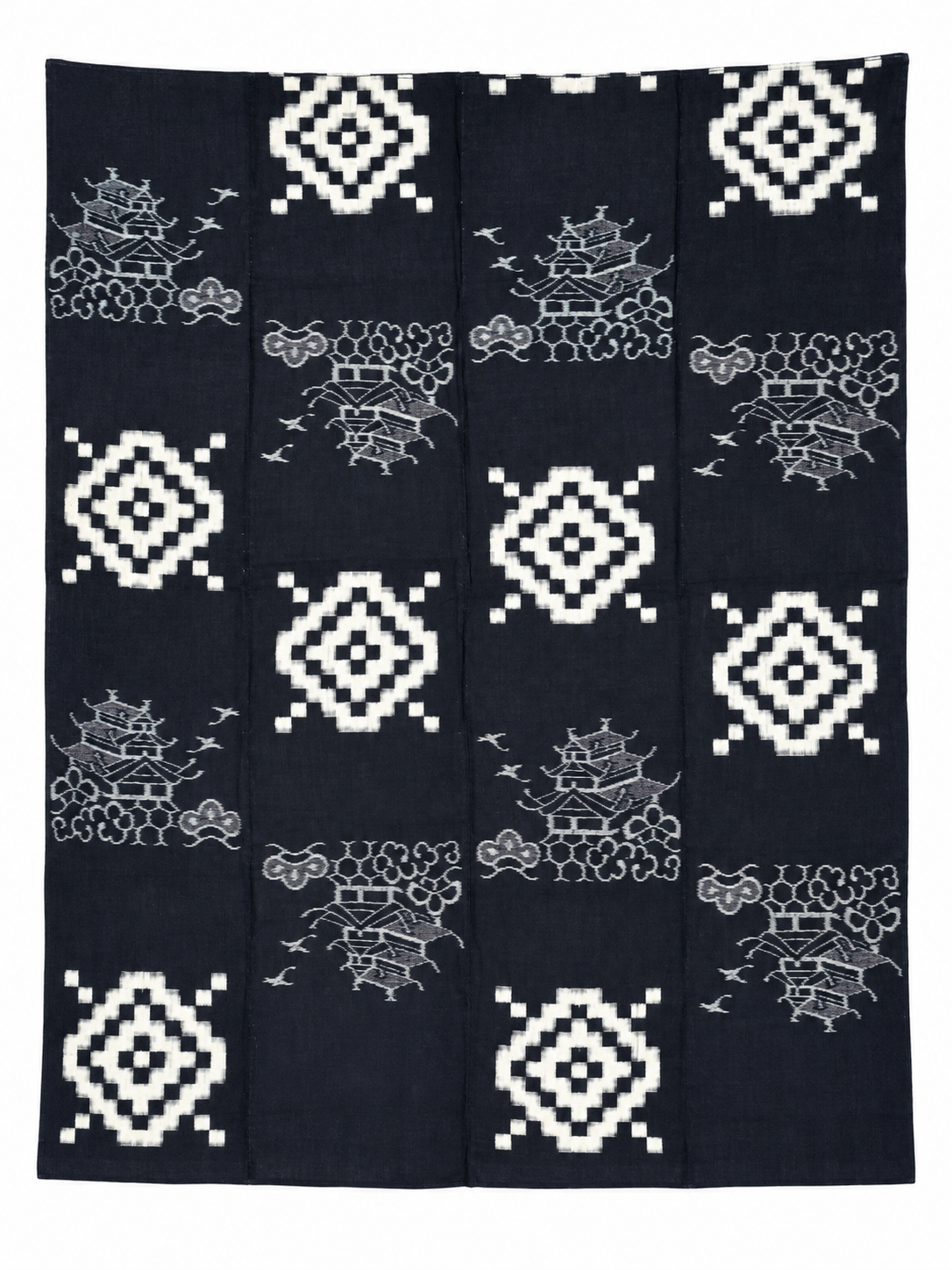 Vintage Japanese Kasuri Indigo Futon Cover
