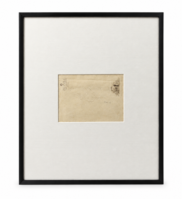 Manjit Bawa - Minimalist Study on Taj Palace Stationery (1990)
