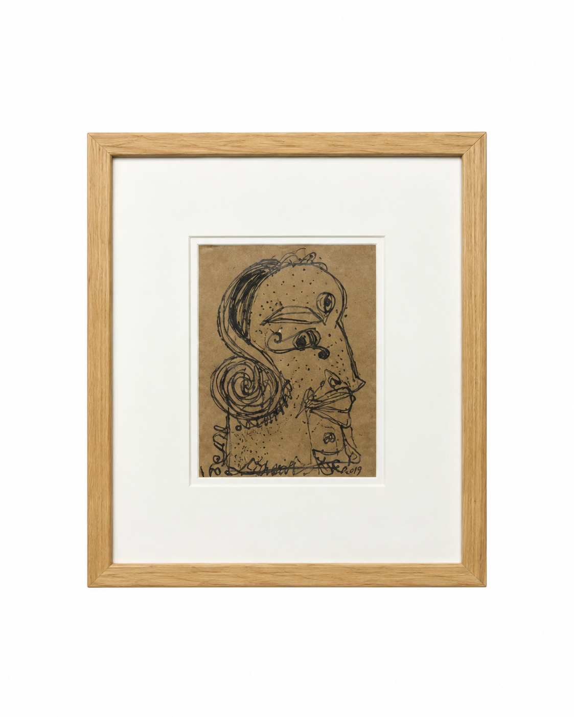 Sunil Das - Untitled Pen & Ink Drawing (2012) - Framed Artwork