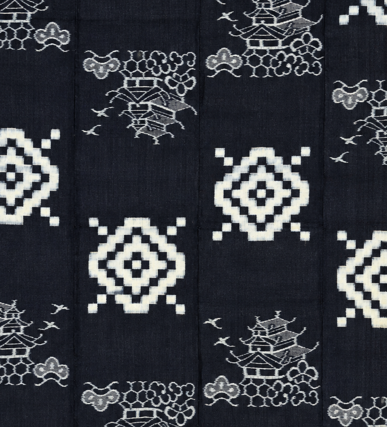 Vintage Japanese Kasuri Indigo Futon Cover