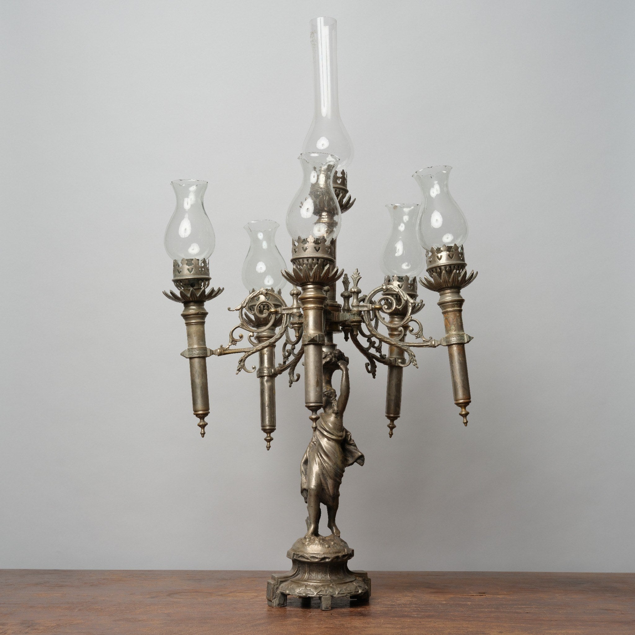 Cherub Candelabra Style Candle Stand From Spain, 1930's