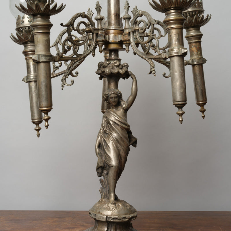 Cherub Candelabra Style Candle Stand From Spain, 1930's