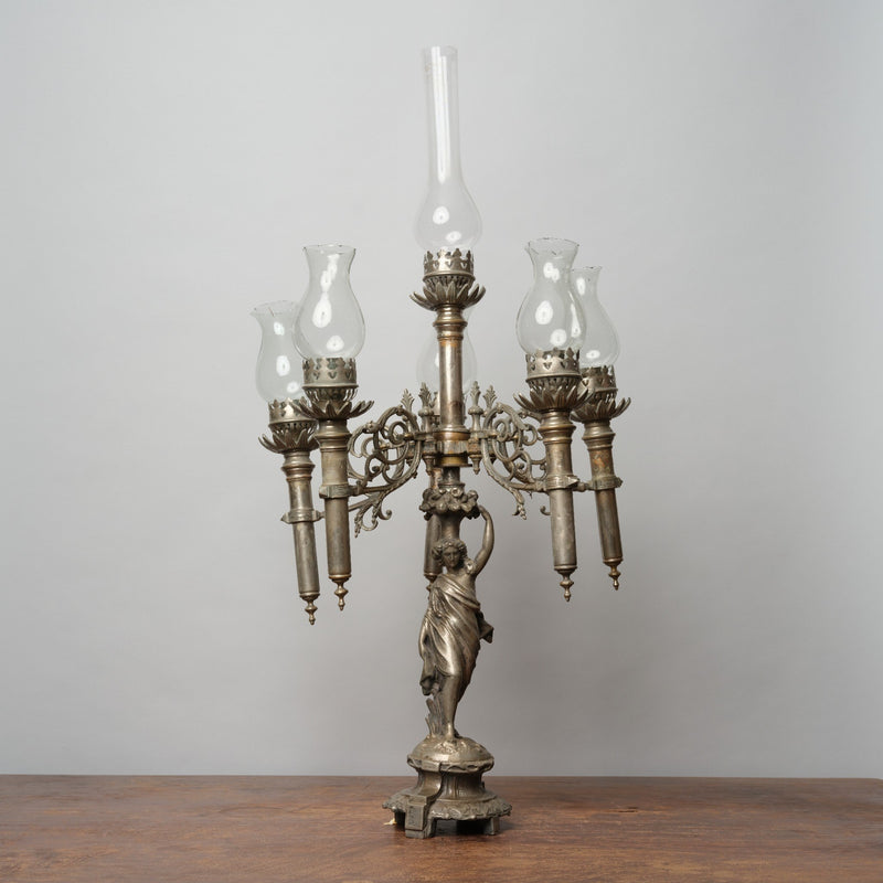 Cherub Candelabra Style Candle Stand From Spain, 1930's