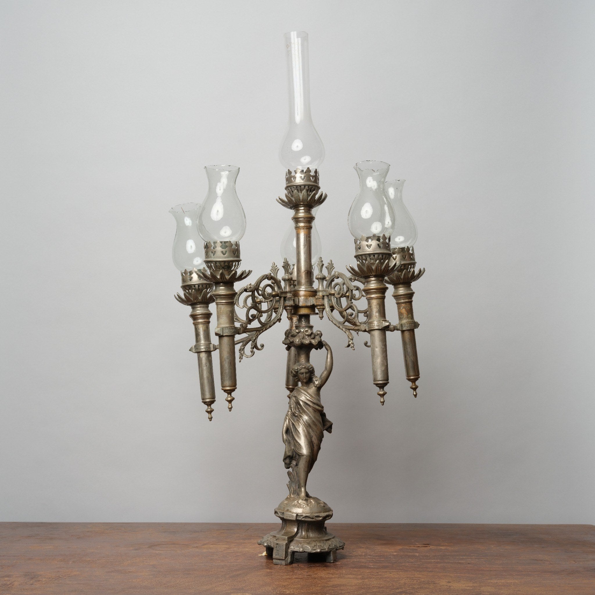 Cherub Candelabra Style Candle Stand From Spain, 1930's
