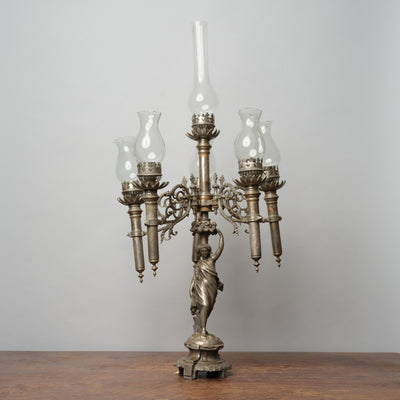 Cherub Candelabra Style Candle Stand From Spain, 1930's