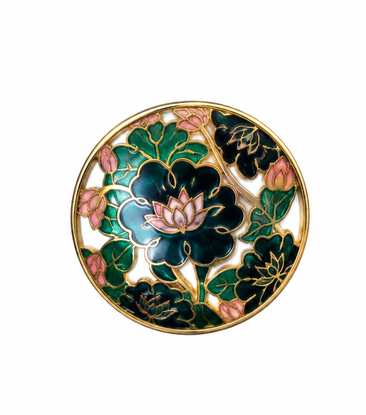Vintage Enamel Brooch