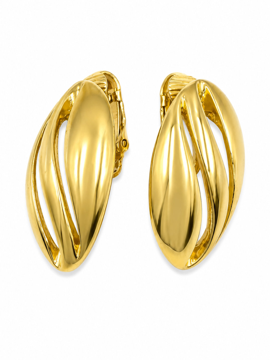 Vintage Green Enamel Earrings