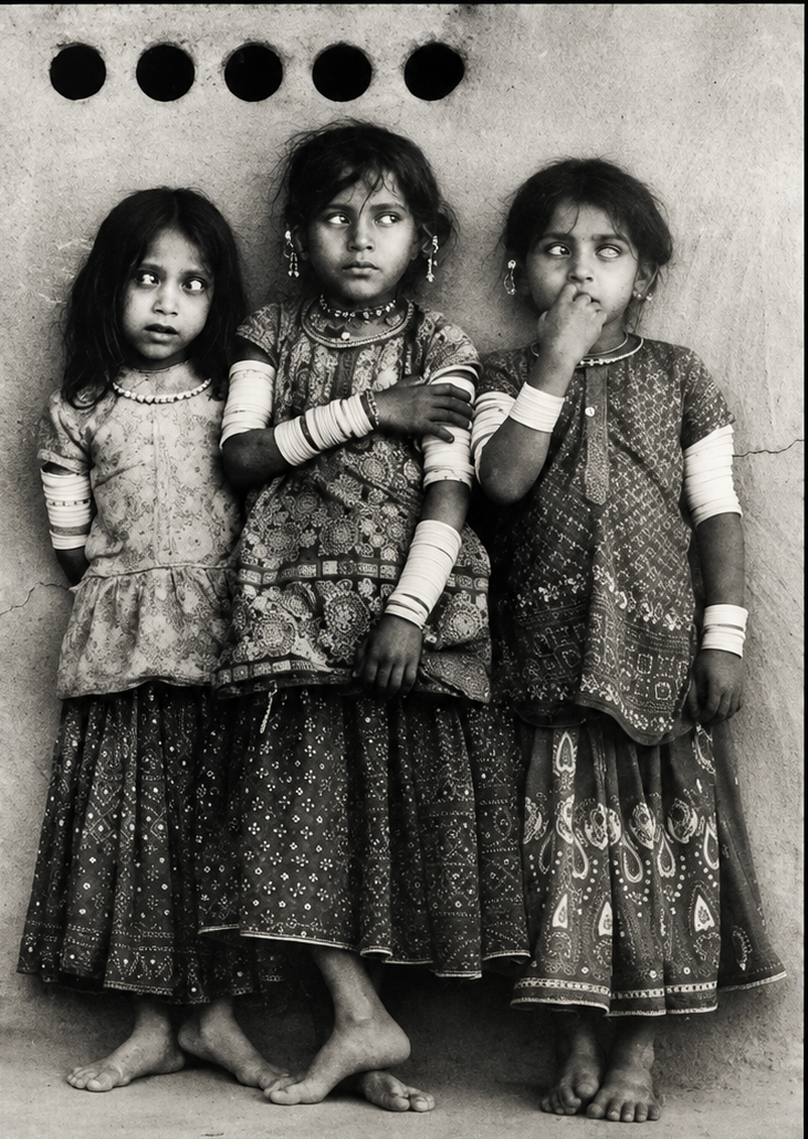 Jyoti Bhatt - Harijan Girls, Banni, Kutch (1971)