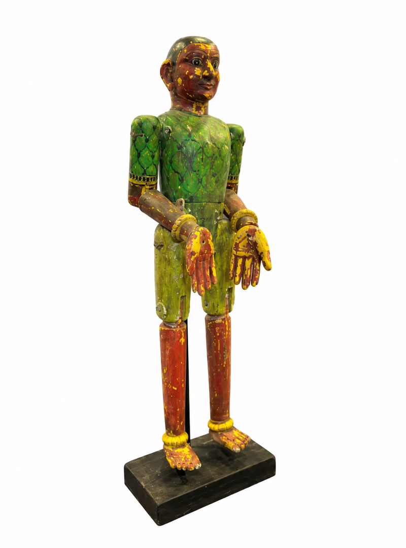 Antique Wooden Polychrome Puppet