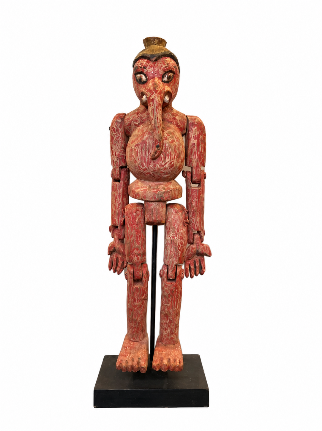Antique Wooden Polychrome Puppet