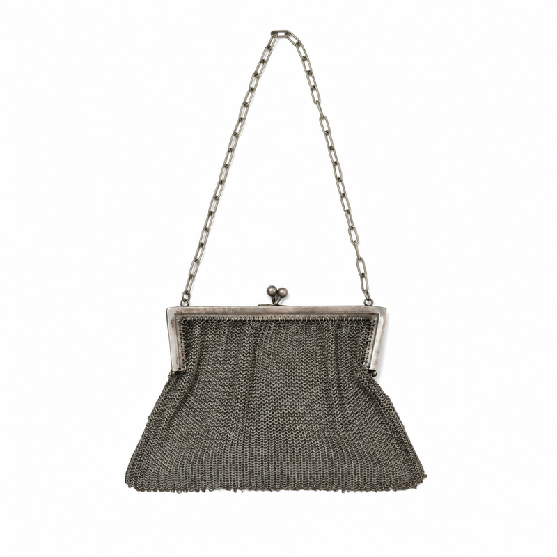 Vintage Silver Mesh Bag