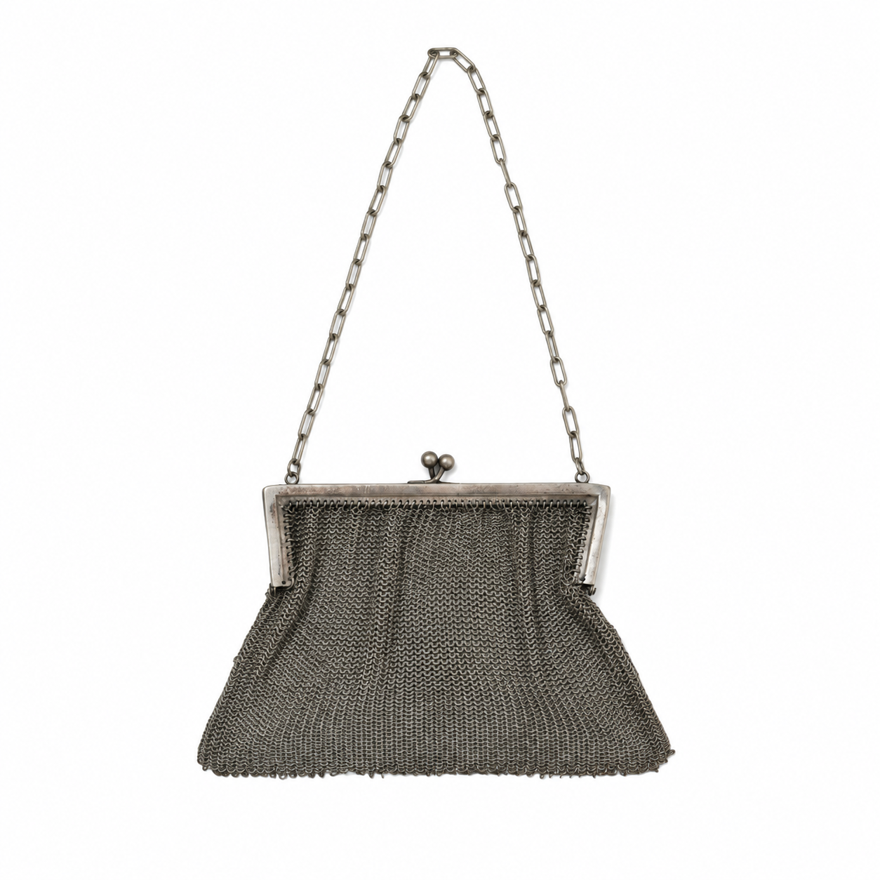 Vintage Silver Mesh Bag