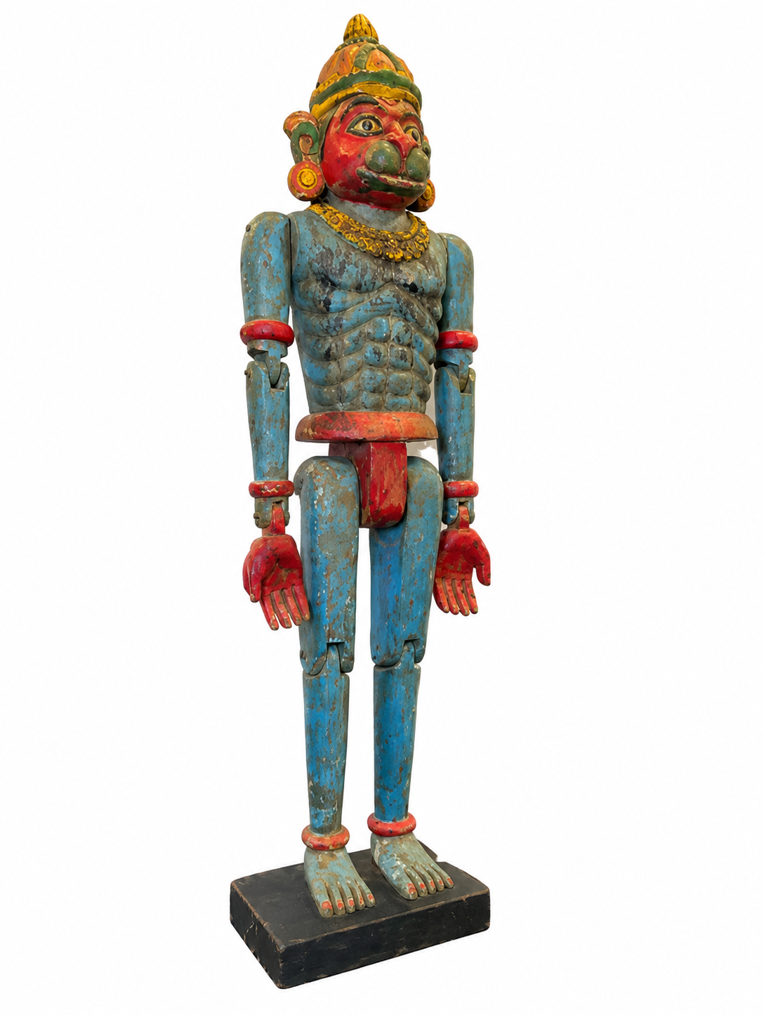 Antique Wooden Polychrome Puppet