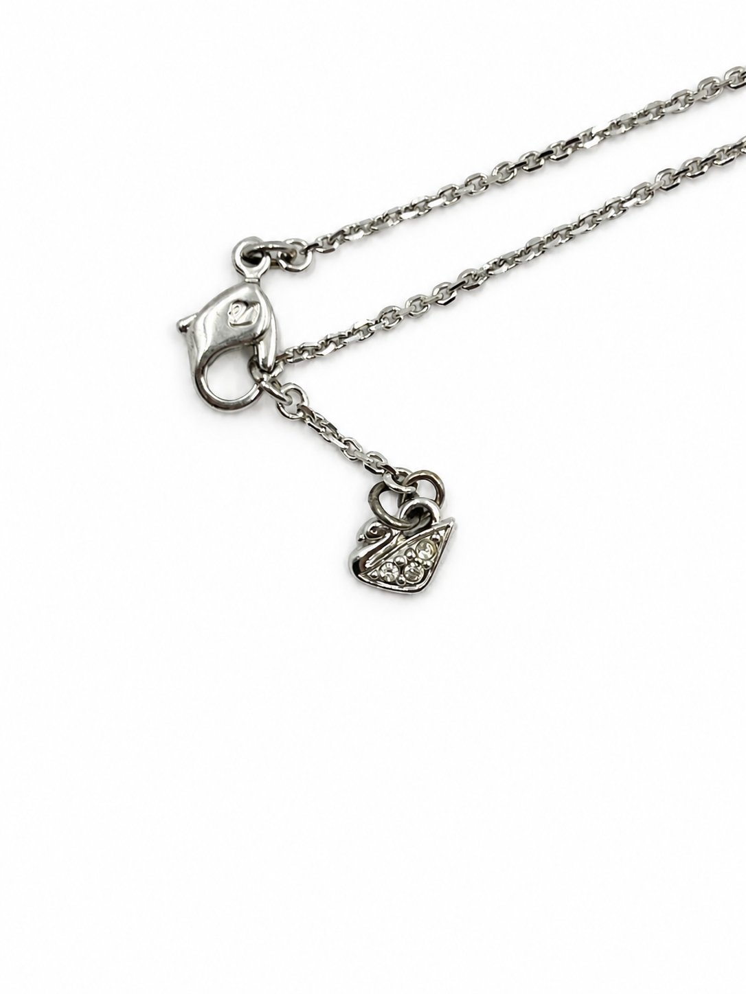 Vintage Swarovski Crystal Inukshuk Pendant Necklace