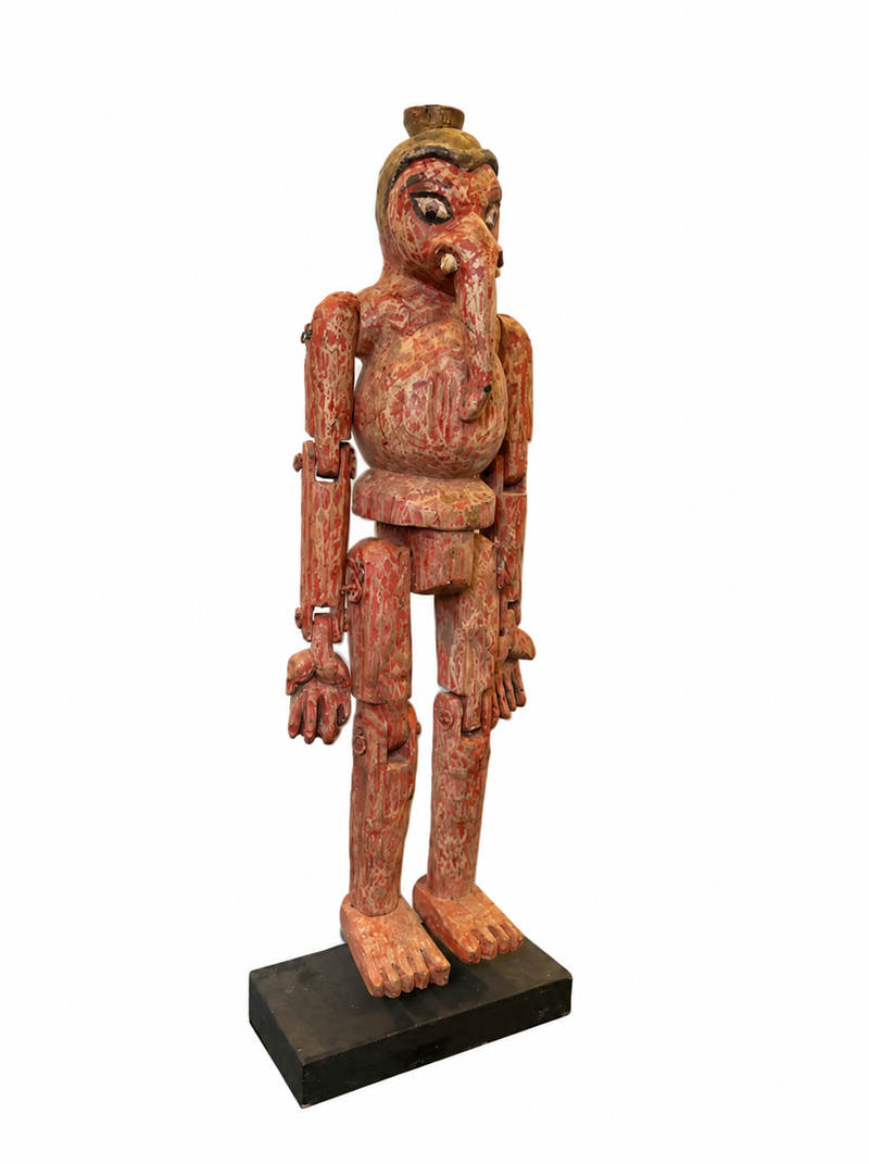 Antique Wooden Polychrome Puppet