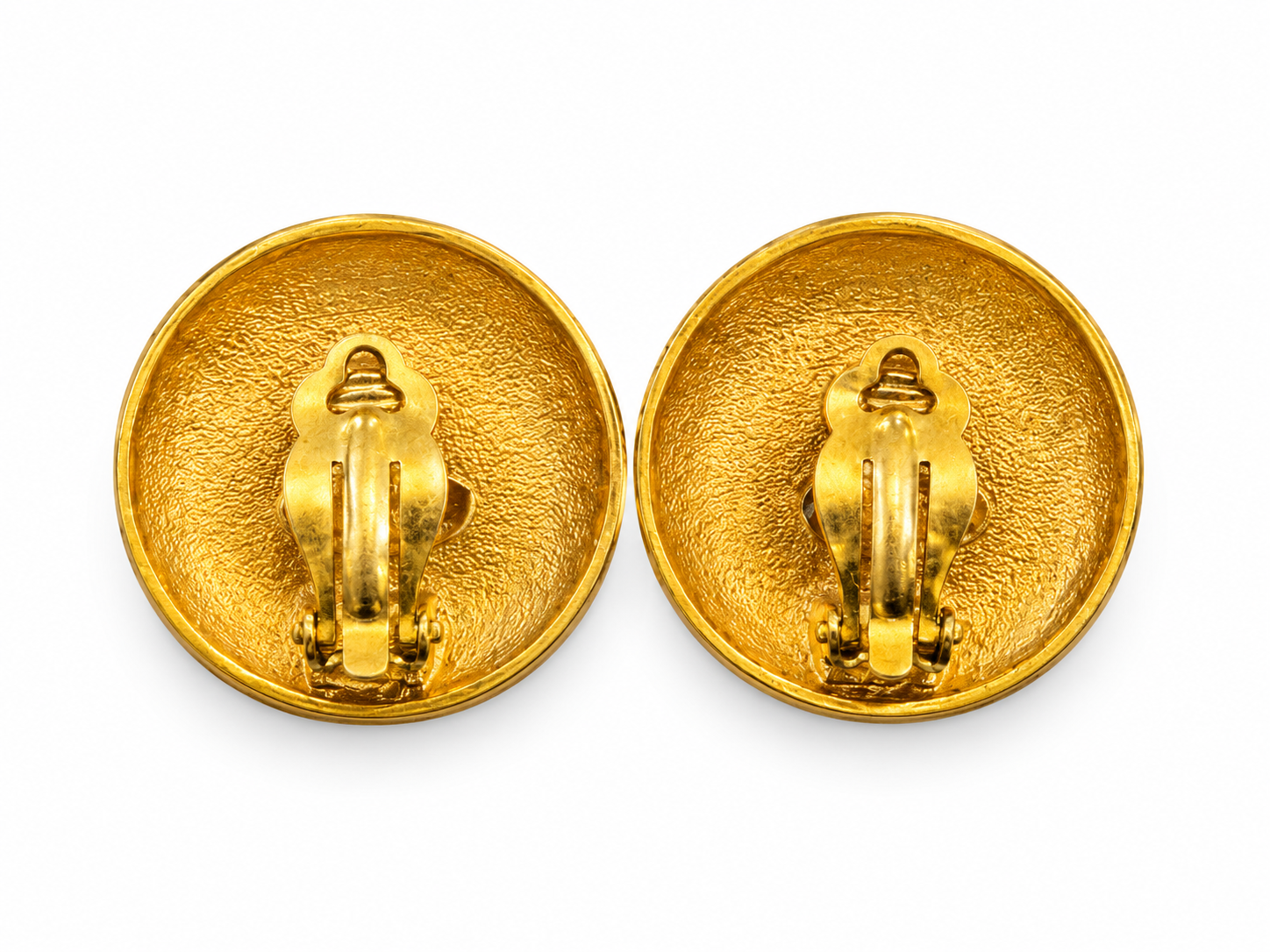 Vintage Chanel pearl rope twist frame earrings