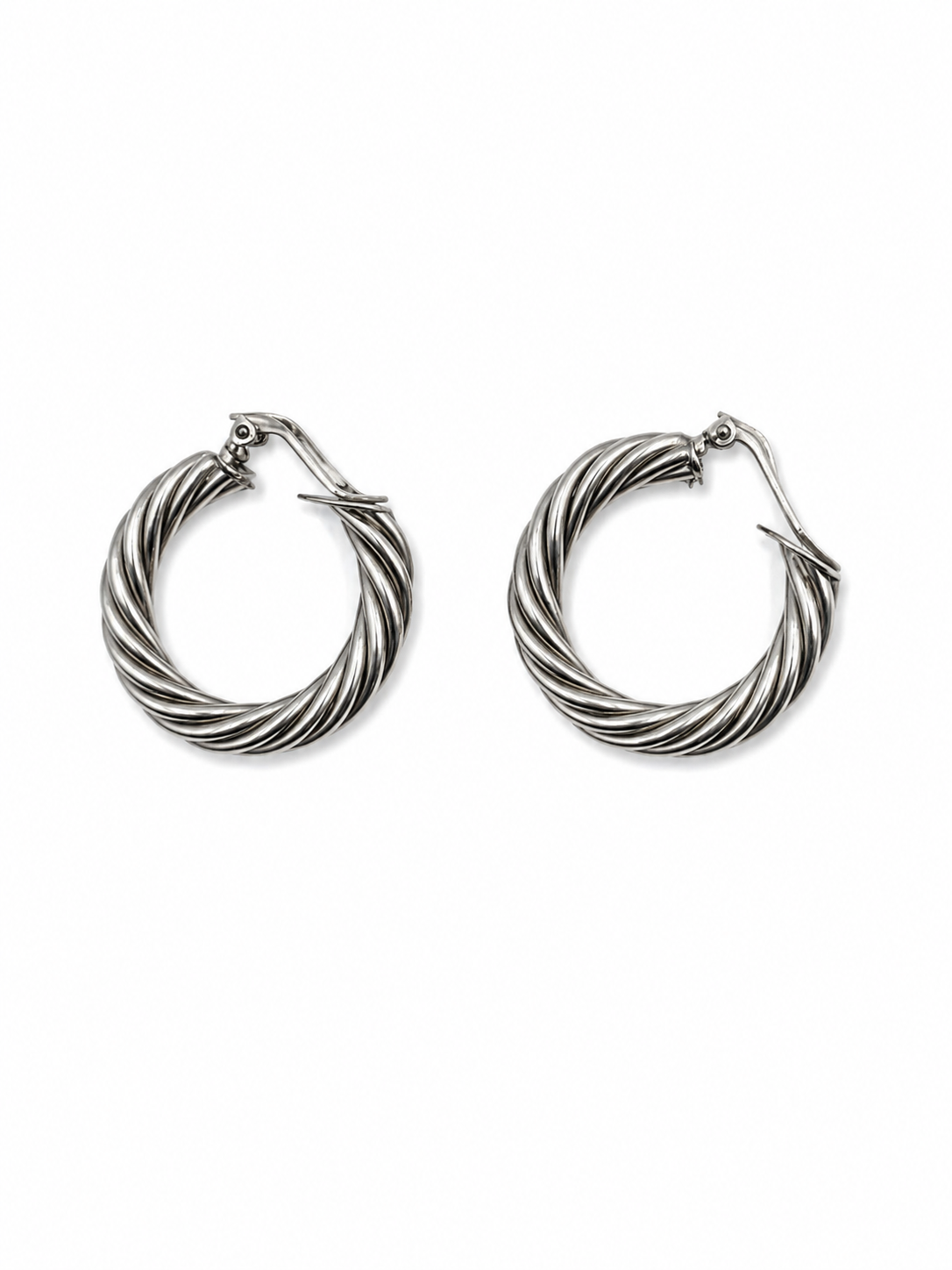 Vintage Silver Tone Hoops