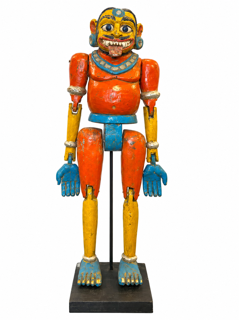 Antique Wooden Polychrome Puppet