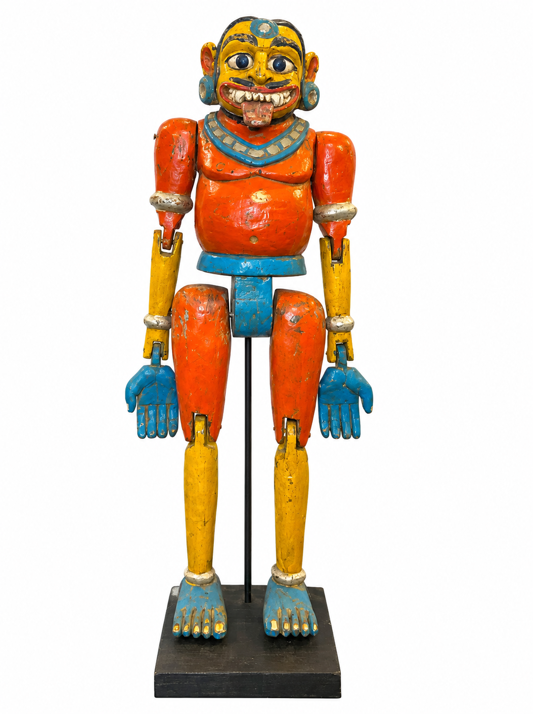 Antique Wooden Polychrome Puppet