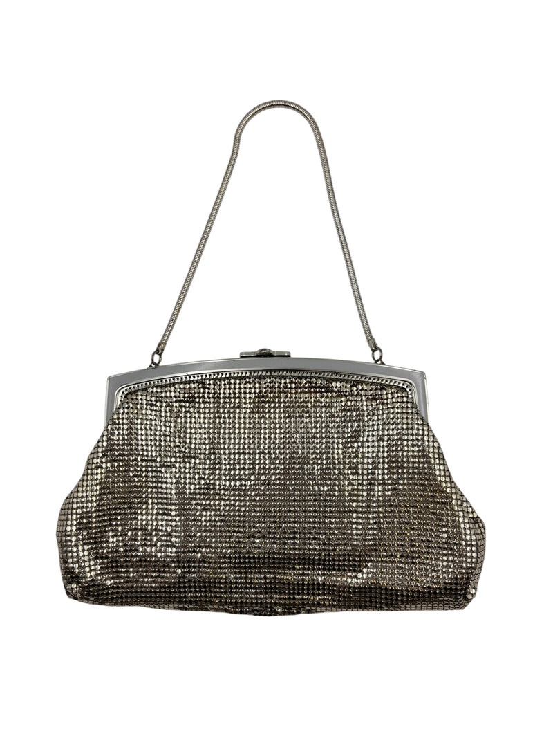 Vintage Black Enamel Mesh Bag