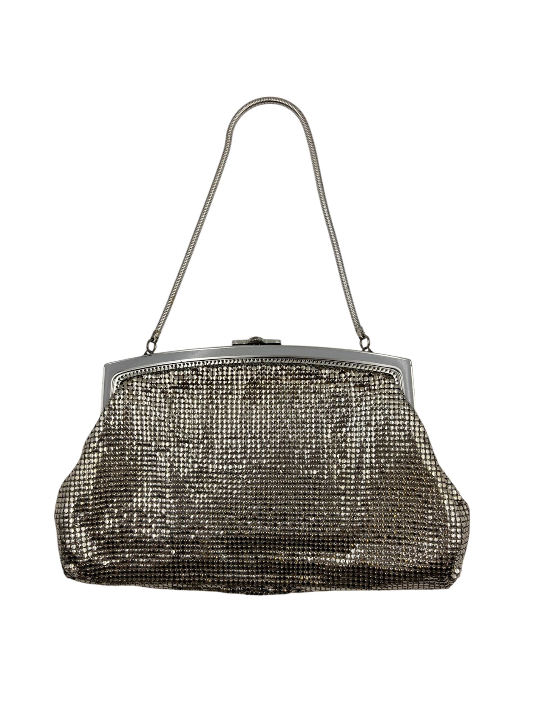 Vintage Black Enamel Mesh Bag