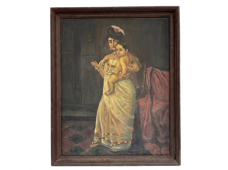 Ravi Varma-Inspired Oil on Canvas Subjects