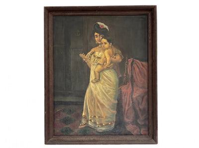 Ravi Varma-Inspired Oil on Canvas Subjects