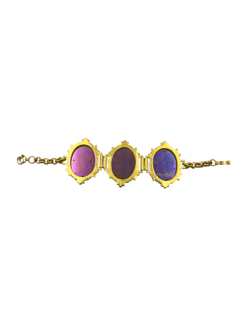 Vintage Italian Cameo Bracelet - Back and Clasp Detail (BBS_MWCB017)